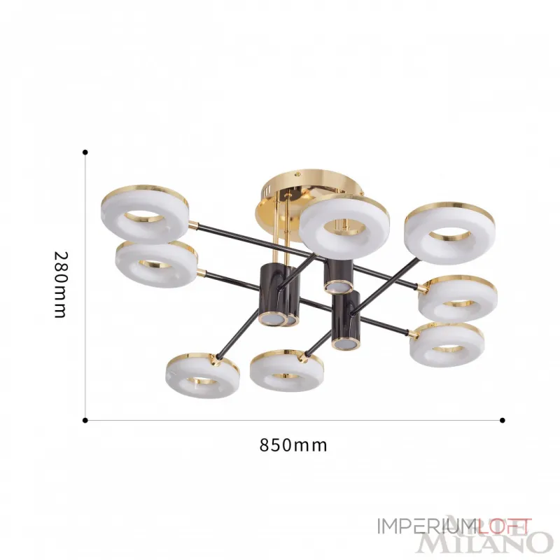 Светильник светодиодный Arte Milano Ferrara-71399 271399/8 BK/GD