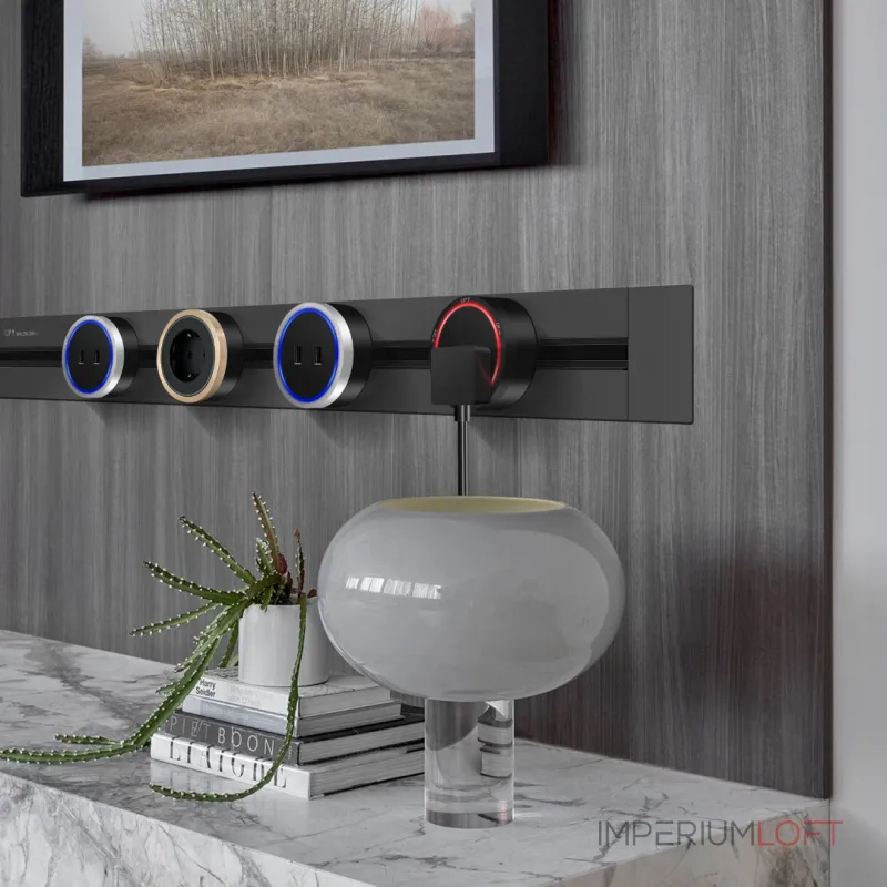 Встраиваемый шинопровод с выключателем, 25A 250V 385205TBB/50 Grey