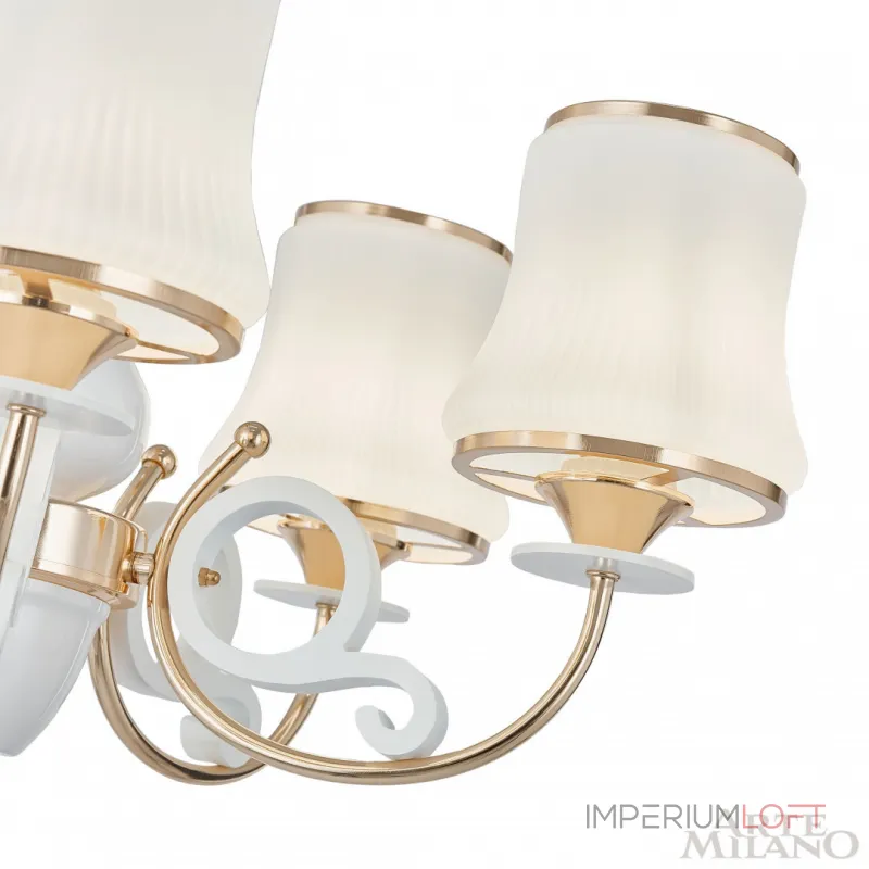 Подвесная люстра Arte Milano Florentia-1097 301097/8 Wh/Gd Подвесная люстра Arte Milano Florentia-1097 301097/8 Wh/Gd