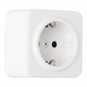 Розетка с заземлением и шторками, 16A 250V 310.40-1.white Розетка с заземлением и шторками, 16A 250V 310.40-1.white