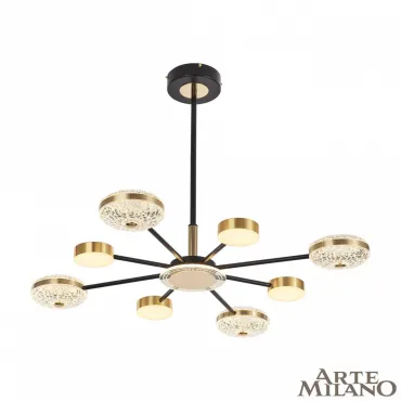 Люстра светодиодная Arte Milano Ferrara-72069 272069/8 BK/GD