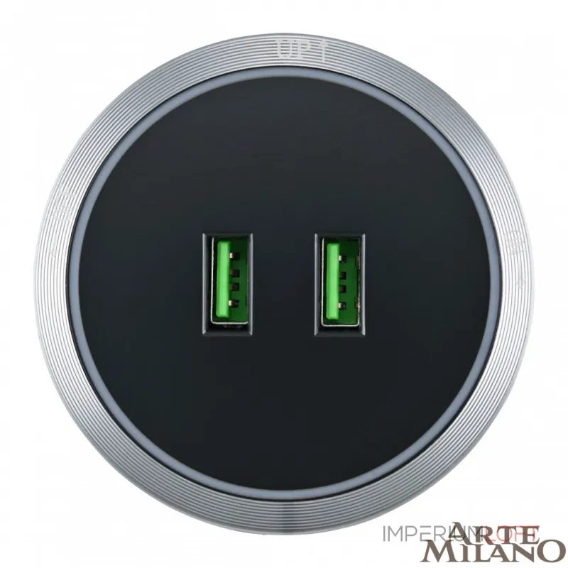 Трековая розетка, 2.1A 250V 380066TS LED/USBx2 Grey от ImperiumLoft Трековая розетка, 2.1A 250V 380066TS LED/USBx2 Grey от ImperiumLoft