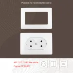Розетка двойная с заземлением, 16A 250V 217.40-2.white