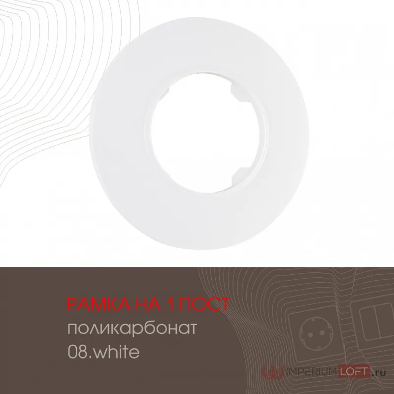 Рамка из поликарбоната на 1 пост 502.08-1.white от ImperiumLoft
