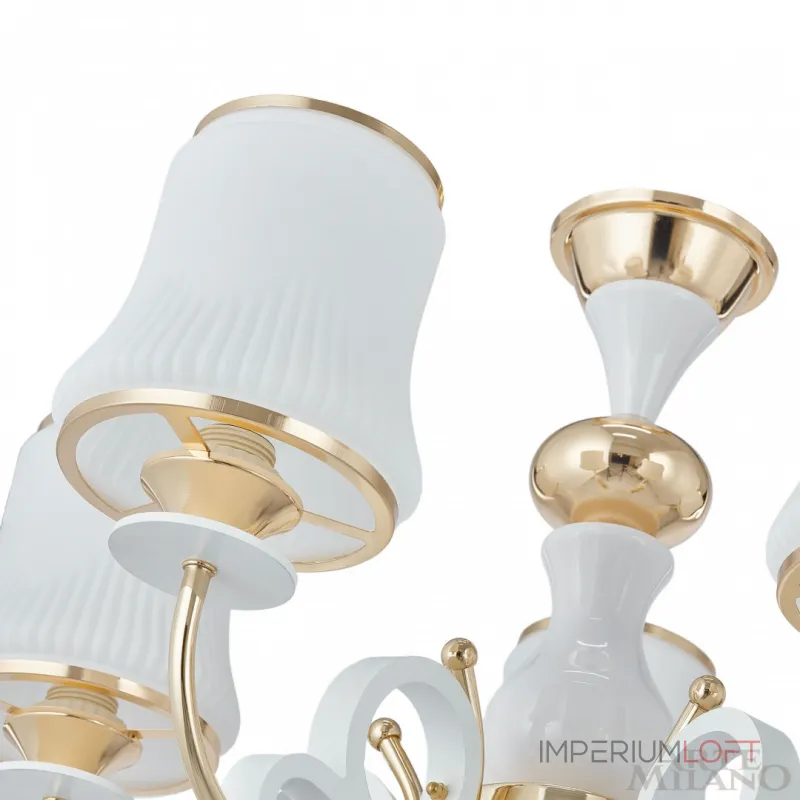 Подвесная люстра Arte Milano Florentia-1097 301097/8 Wh/Gd Подвесная люстра Arte Milano Florentia-1097 301097/8 Wh/Gd