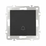 Кнопка дверного звонка, 10A 250V 206.36-1.black от ImperiumLoft