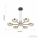 Подвесная люстра Arte Milano Ferrara-71079 271079/6 BK/GD
