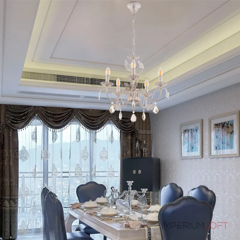 Подвесная люстра Arte Milano AM346179 346179/5 WT+G Подвесная люстра Arte Milano AM346179 346179/5 WT+G