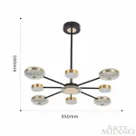 Люстра светодиодная Arte Milano Ferrara-72069 272069/8 BK/GD от ImperiumLoft