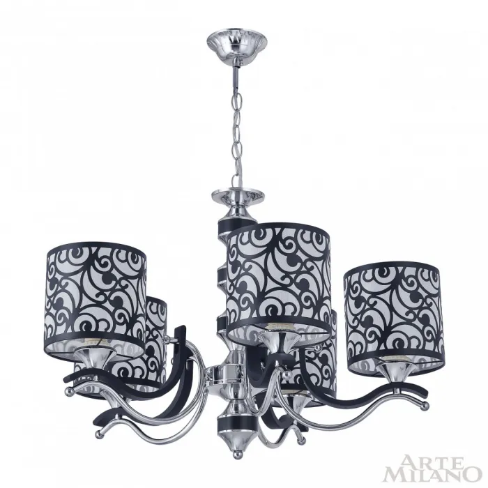 Люстра подвесная Arte Milano Florentia-4957 304957/5 Bk/Ni от ImperiumLoft