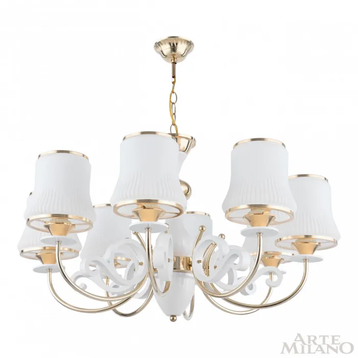 Люстра подвесная Arte Milano Florentia-1097 301097/8 Wh/Gd от ImperiumLoft