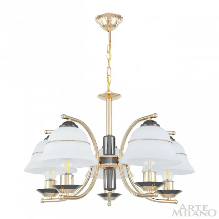 Люстра подвесная Arte Milano Florentia-1240 301240/5 Bk/Gd от ImperiumLoft