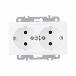 Розетка двойная с заземлением, 16A 250V 206.40-2.white от ImperiumLoft