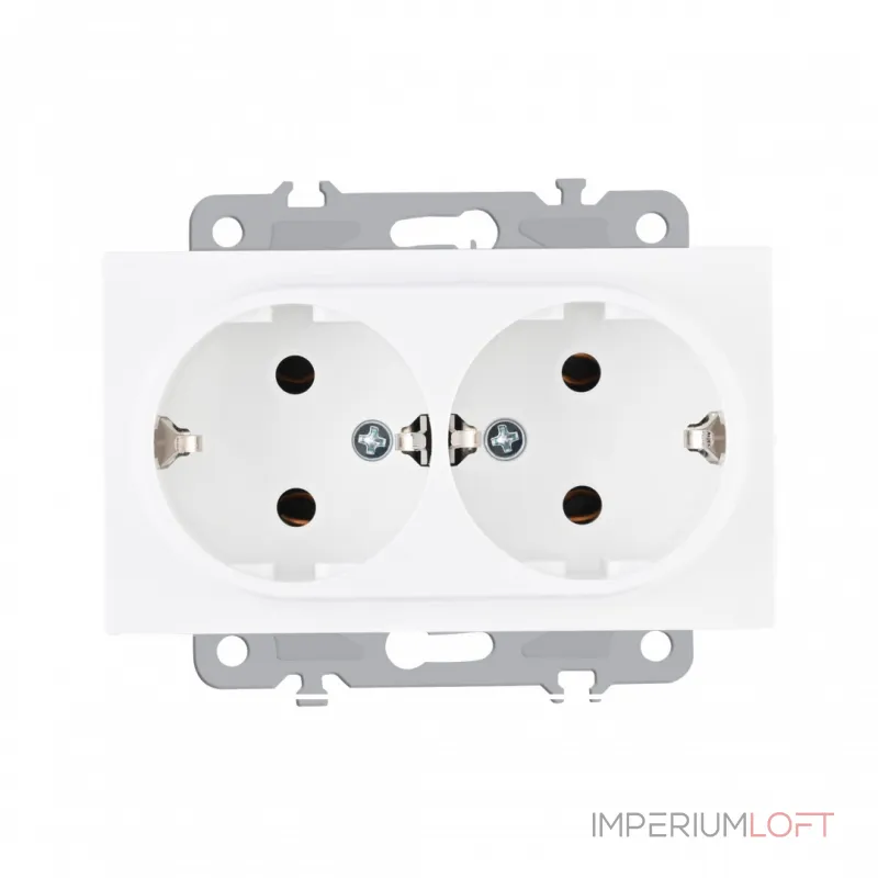 Розетка двойная с заземлением, 16A 250V 206.40-2.white от ImperiumLoft Розетка двойная с заземлением, 16A 250V 206.40-2.white от ImperiumLoft