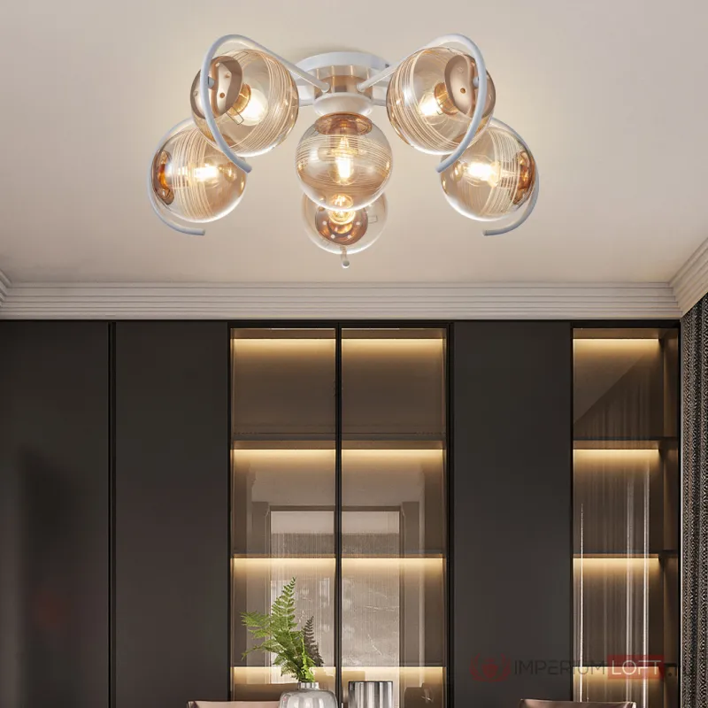 Люстра Arte Milano AMALFI-326208 326208/5+1 WH+FG от ImperiumLoft