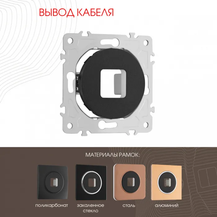 Вывод кабеля 202.49-1.black от ImperiumLoft