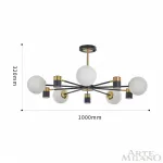 Люстра на штанге Arte Milano Ferrara-71040 274802/10 BK/GD