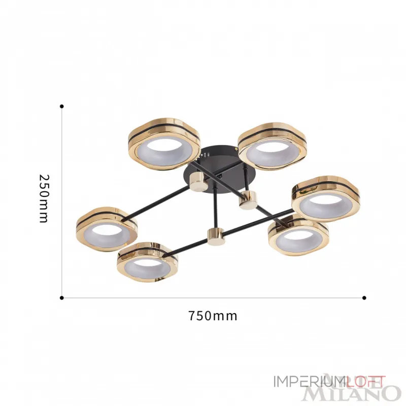 Светильник светодиодный Arte Milano Ferrara-71040 277999/6 BK/GD