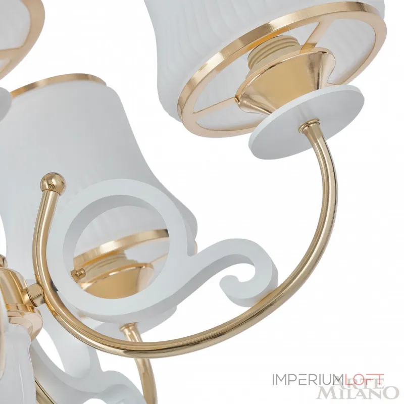 Подвесная люстра Arte Milano Florentia-1097 301097/8 Wh/Gd Подвесная люстра Arte Milano Florentia-1097 301097/8 Wh/Gd