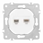 Розетка телефонная RJ11 + интернет RJ45 202.44-1.white от ImperiumLoft Розетка телефонная RJ11 + интернет RJ45 202.44-1.white от ImperiumLoft