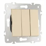 Выключатель трёхклавишный, 10AX 250V 203.30-3.shampan
