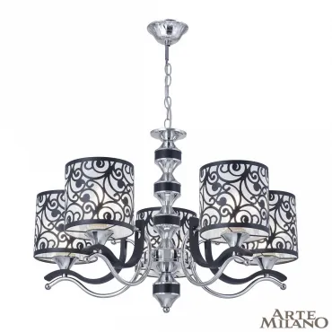 Люстра подвесная Arte Milano Florentia-4957 304957/5 Bk/Ni