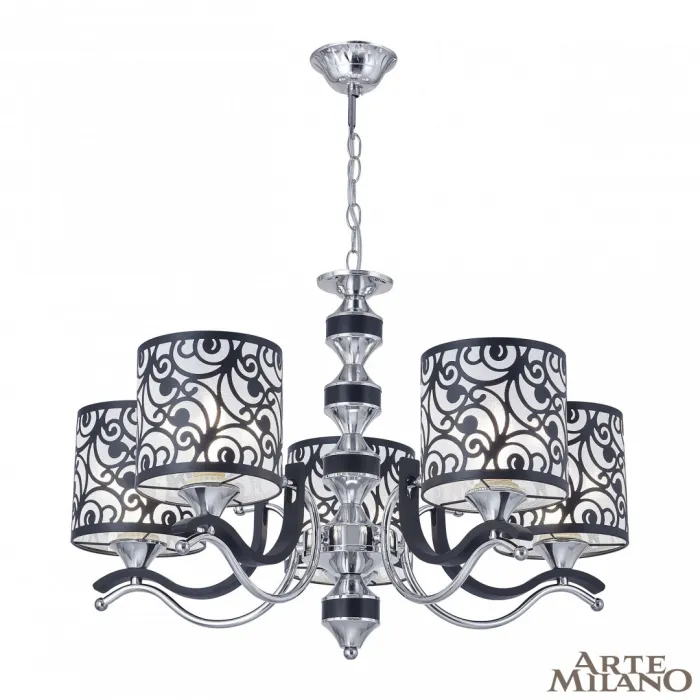 Люстра подвесная Arte Milano Florentia-4957 304957/5 Bk/Ni от ImperiumLoft