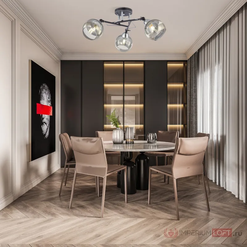 Люстра Arte Milano AMALFI-323685 323685/3B BK+CR от ImperiumLoft