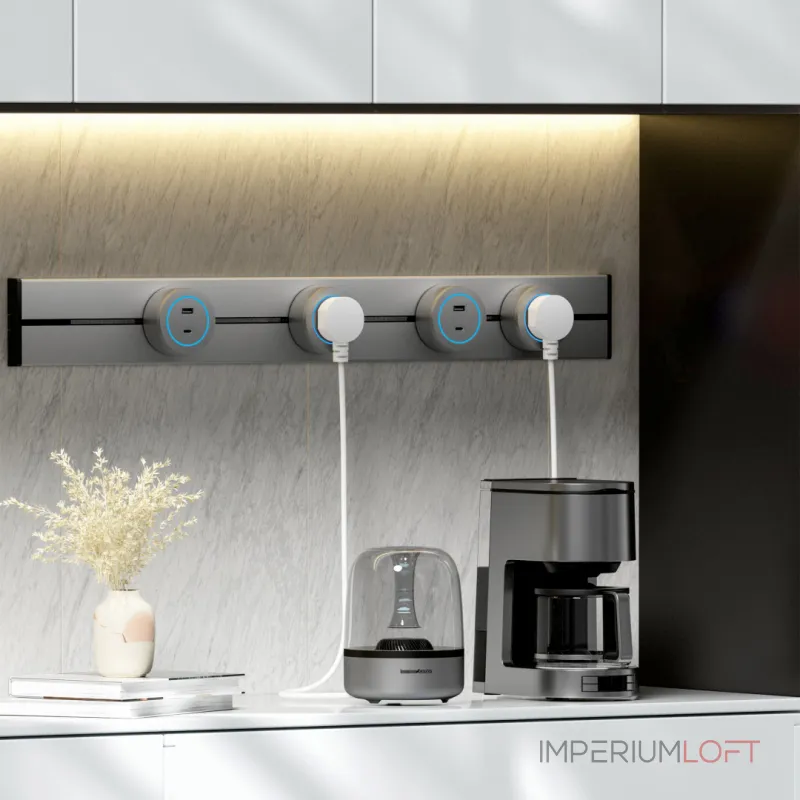 Трековая розетка, 16A 250V 397951TS/ES Gold от ImperiumLoft