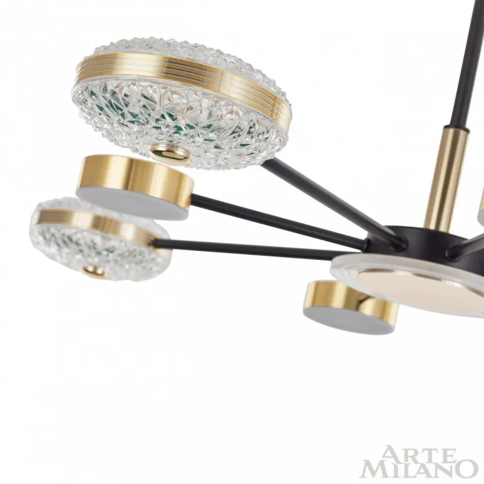 Люстра светодиодная Arte Milano Ferrara-72069 272069/8 BK/GD от ImperiumLoft