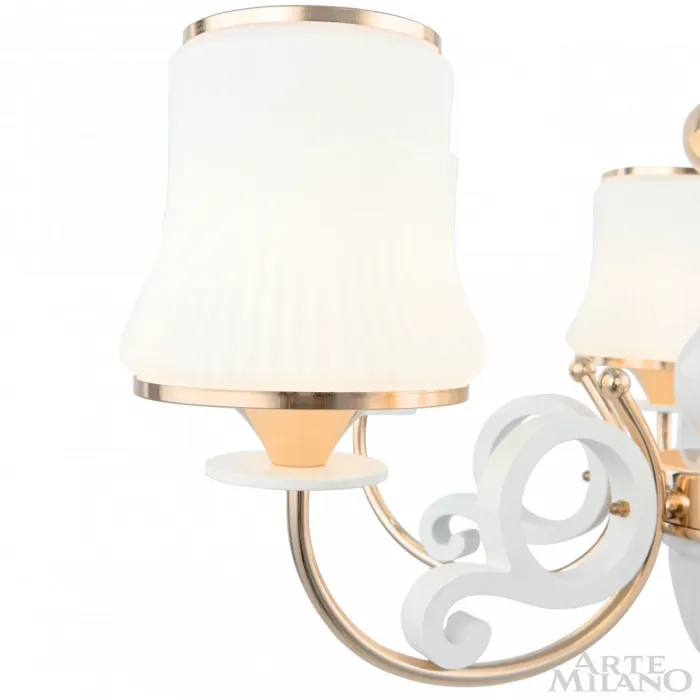 Люстра подвесная Arte Milano Florentia-1097 301097/8 Wh/Gd от ImperiumLoft