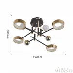 Светильник светодиодный Arte Milano Ferrara-73210 273299/8 BK/GD