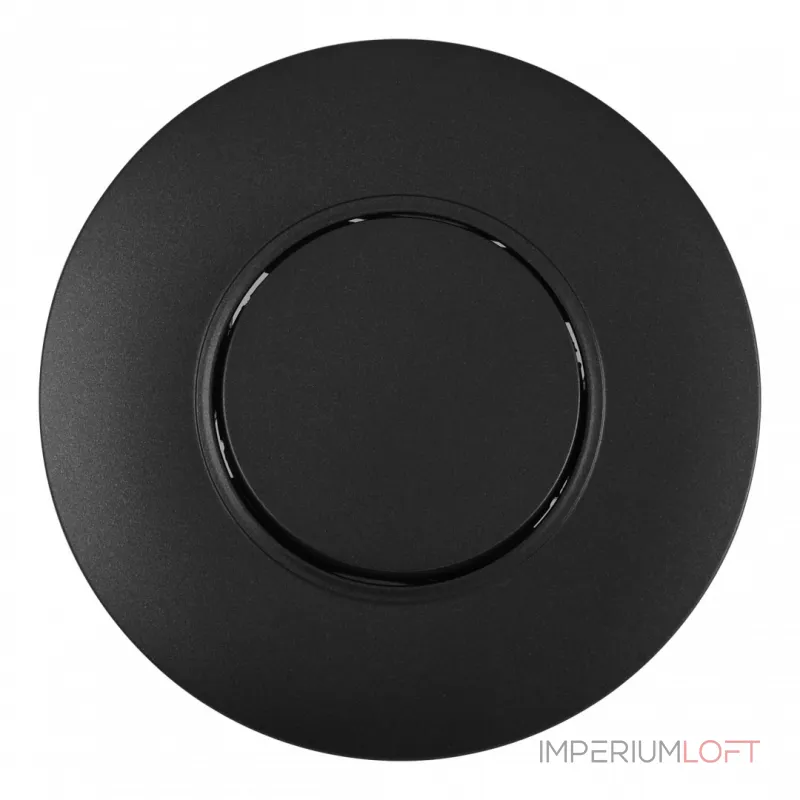 Выключатель круглый одноклавишный с рамкой Arte Milano SET08-1-30-1 black
