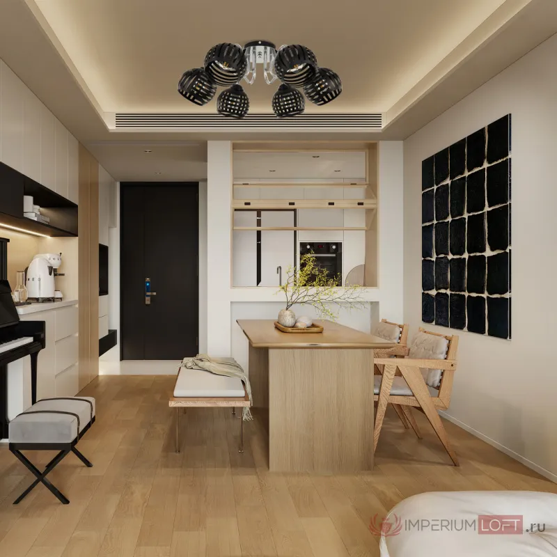 Люстра Arte Milano AMALFI-325107 325107/6 BK.CR от ImperiumLoft