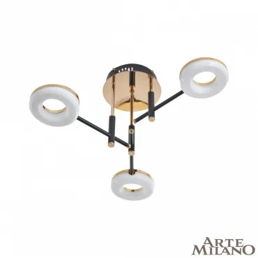Потолочная люстра Arte Milano Ferrara-72999 272999/3 BK/GD Потолочная люстра Arte Milano Ferrara-72999 272999/3 BK/GD