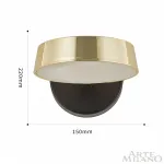 Бра светодиодный Arte Milano Ferrara-71079 271079/1B BK/GD