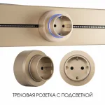 Трековая розетка, 16A 250V 397951TS/ES Gold от ImperiumLoft