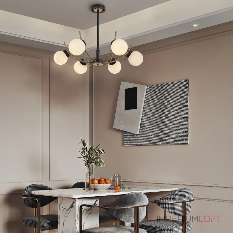 Люстра на штанге Arte Milano Neapolis-76169 276169/6 BK/GD