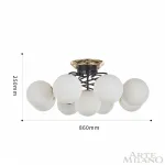 Потолочная люстра Arte Milano Neapolis-76408 276408/8+1 BK/GD