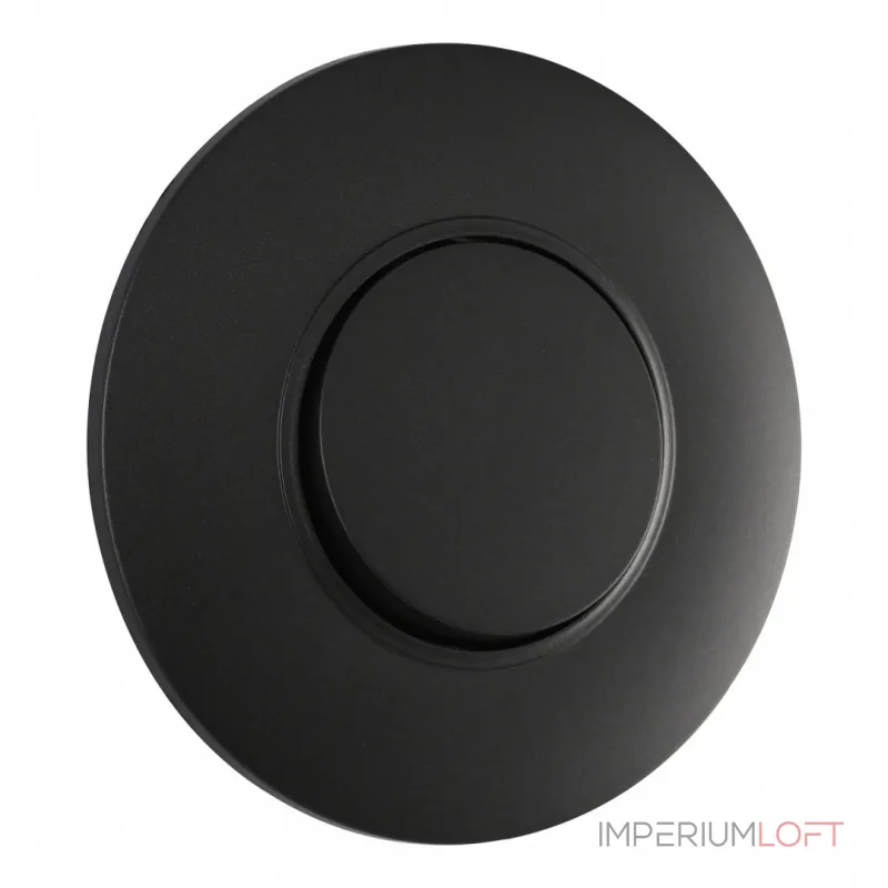Выключатель круглый одноклавишный с рамкой Arte Milano SET08-1-30-1 black
