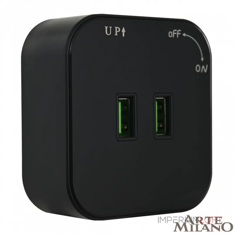 Трековая розетка, 2.1A 250V 380022TS/USBx2 Black от ImperiumLoft Трековая розетка, 2.1A 250V 380022TS/USBx2 Black от ImperiumLoft