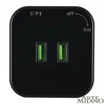 Трековая розетка, 2.1A 250V 380022TS/USBx2 Black от ImperiumLoft