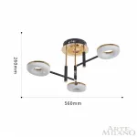 Потолочная люстра Arte Milano Ferrara-72999 272999/3 BK/GD