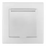 Комплект розетки с заземлением и шторками Arte Milano SET06-1-41-1 silver