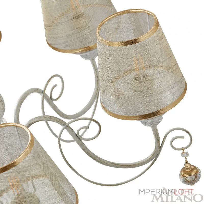 Подвесная люстра Arte Milano AM347620 347620/8 WT+G Подвесная люстра Arte Milano AM347620 347620/8 WT+G