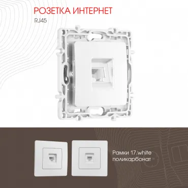 Розетка интернет, RJ45 217.45-1.white