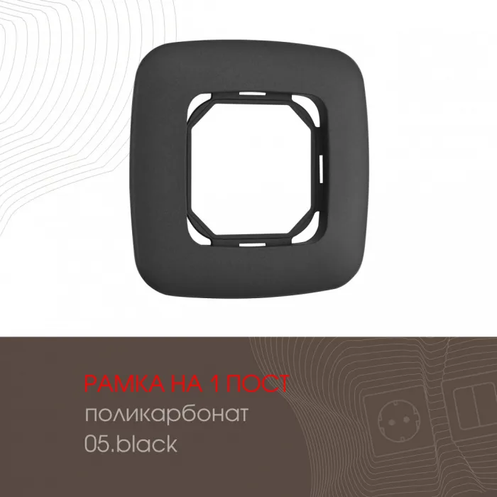 Рамка из поликарбоната на 1 пост 505.05-1.black от ImperiumLoft