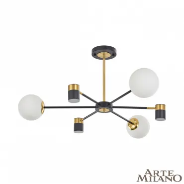 Люстра светодиодная Arte Milano Ferrara-71040 274802/6 BK/GD