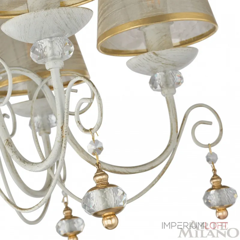 Подвесная люстра Arte Milano AM347620 347620/8 WT+G Подвесная люстра Arte Milano AM347620 347620/8 WT+G