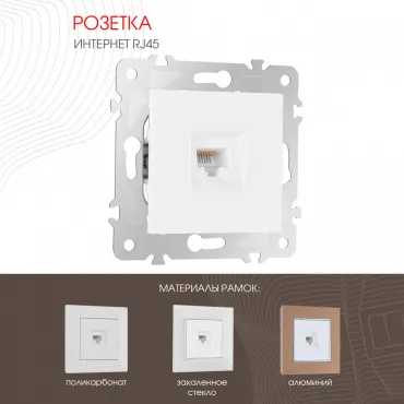 Розетка интернет RJ45 203.45-1.white